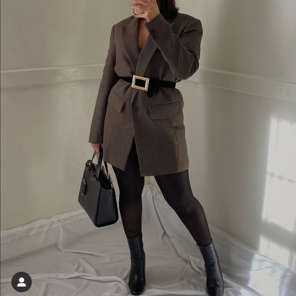 Zara Oversized Plaid Blazer - Picture 4 of 16